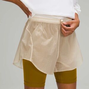 Women's Cream Intimate Shorts sheer
